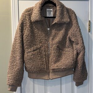 Garage Taupe Sherpa Jacket